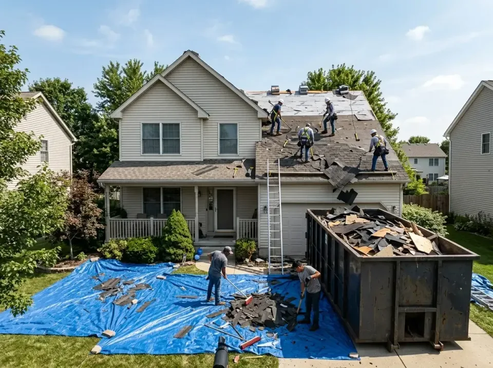 roof-replacement-debris-remova-004 — frequently asked questions, Cheapest Dumpster Rentals in Yorktown, IN